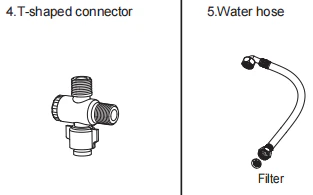 CASTA DIVA CD-BT04 Angle Valve & Water Supply Hose Kit