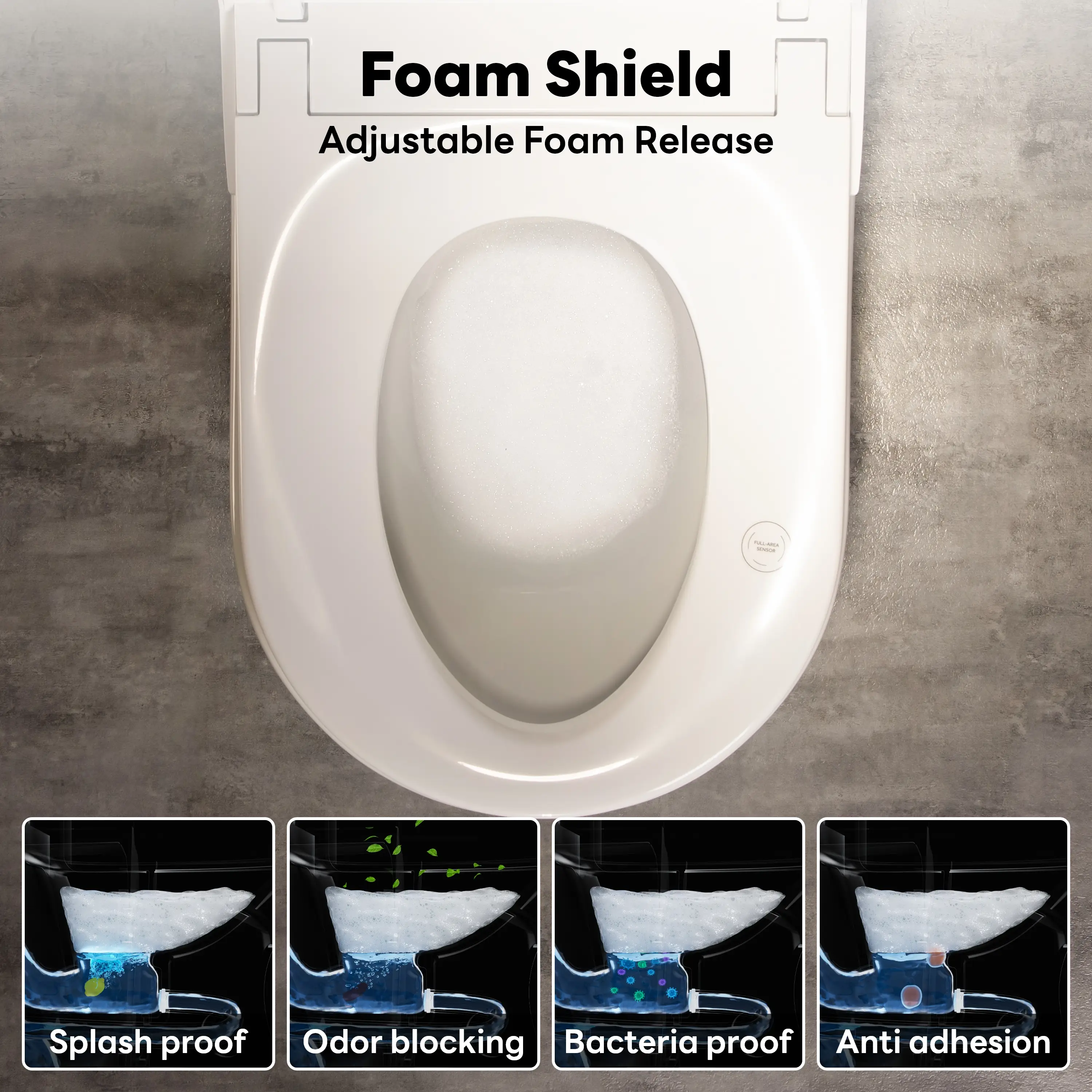 CASTA DIVA CD-K050 – Smart Toilet With Soft-Close Lid, Adaptive Heated Seat, Foam Shield, Built-in Tank - Image 5